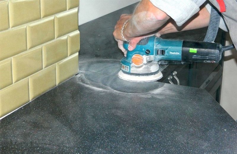 Реставрация столешницы из искусственного камня