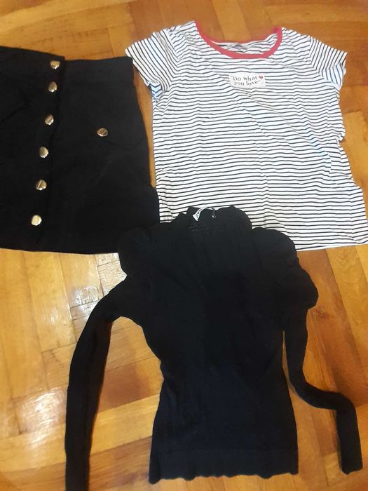 Fusta,bluză si tricou mărime XS