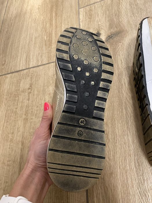 Aquamarine обувки/сникърси естествена кожа, златисти, 40 номер