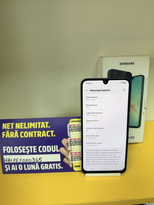 samsung A26 5G  6+ 128 gb ca nou