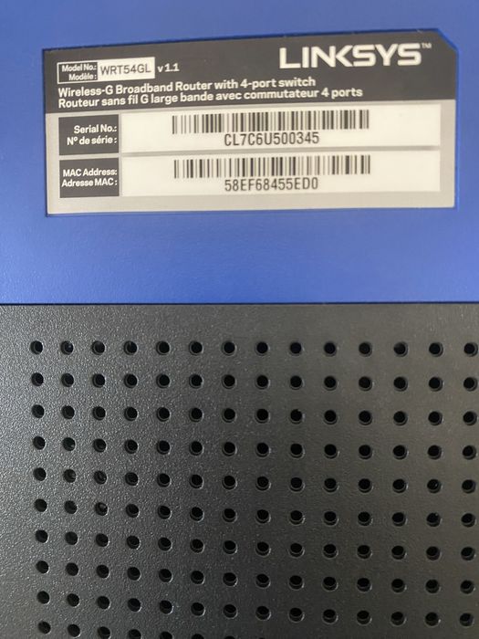 Router Wireless Linksys WRT54GL