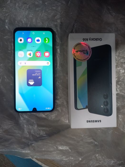 A16 Samsung ideal tiniq 128GB hotirasi 6GB aperativka karobka dakument
