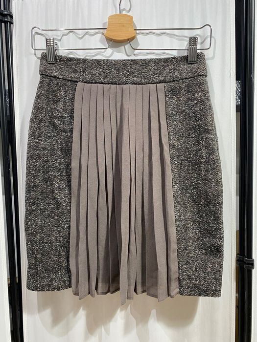 Мини пола от вълна в кафяв меланж Max & Co