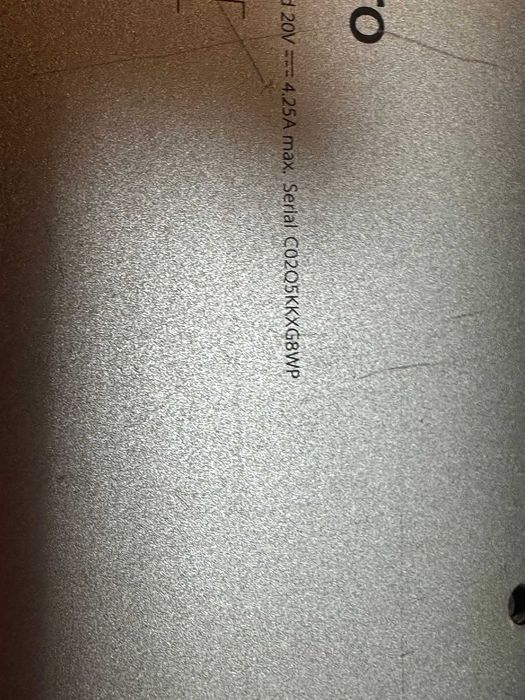 laptop Apple macbook A1398, cu defect la baterie