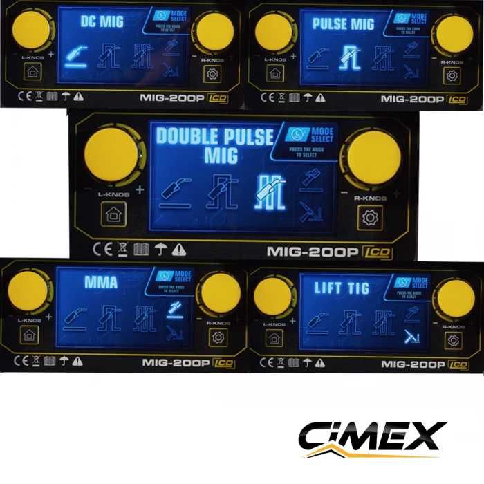 Комбиниран телоподаващ заваръчен апарат CIMEX за MMA и MIG/MAG - 200A
