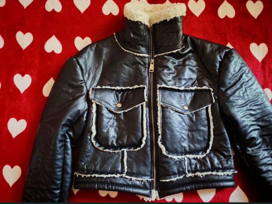 Geaca piele ecologica noua fără eticheta,marimea S,imblanita.