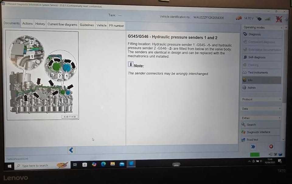 Odis vag vas 6154 diagnoza auto originala