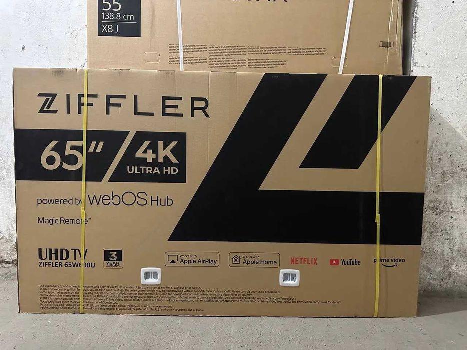 Телевизор Ziffler 43/55/65/75 4K UHD Smart TV Megic Remote доставка