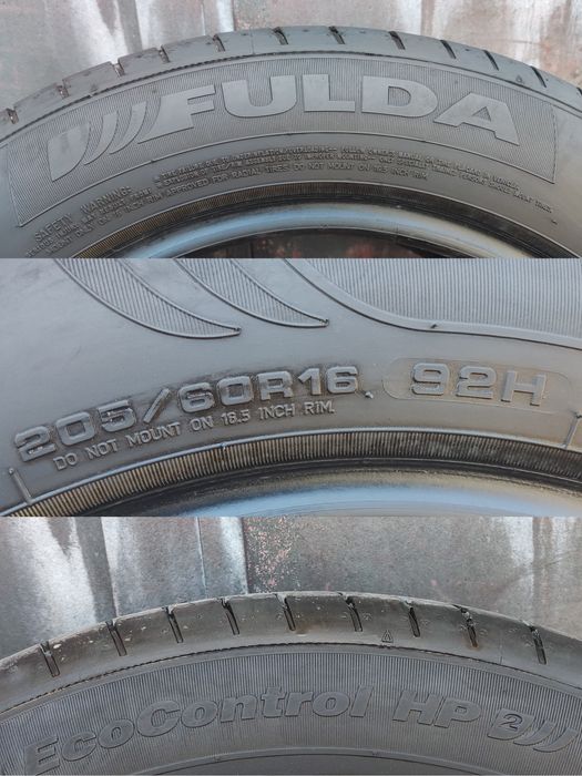 4бр. летни гуми 205/60/16 Fulda Eco Control HP 2
dot 23
7мм