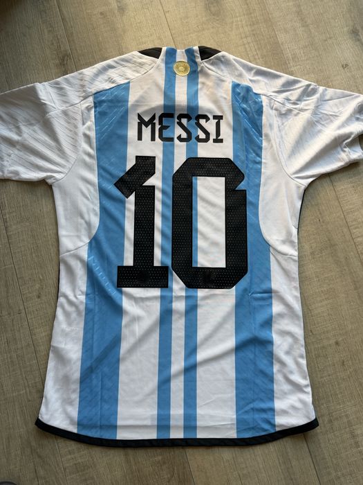 Tricou de fotbal Argentina Leo Messi 10 marime M Finala Vs Franta World cup 2022 Adidas