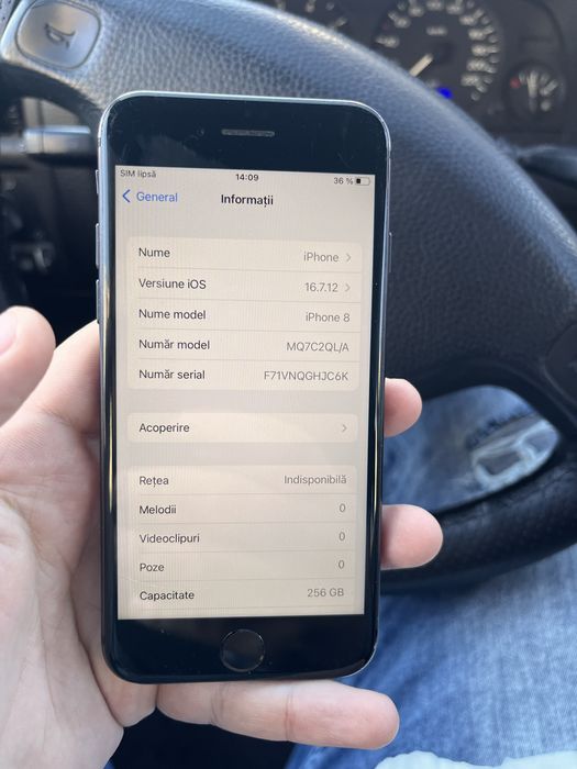 iphone 8 – 256 gb – original – funcționează perfect”nu trimit “