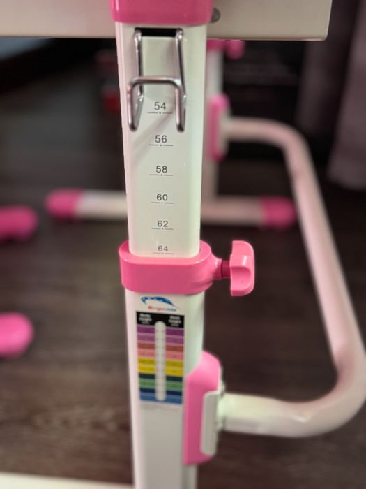 Set birou si scaun copii ergonomic reglabil in înălțime ErgoK IVY roz