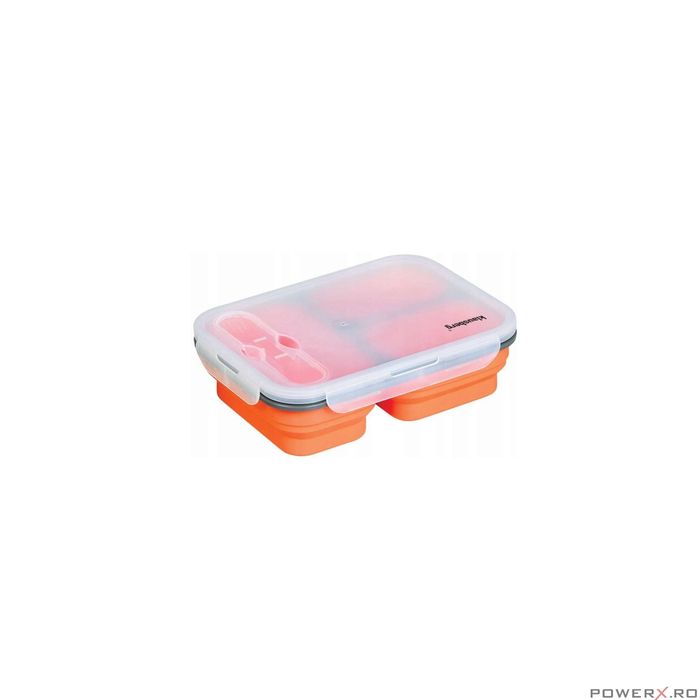 Caserola pliabila din silicon, 3 compartimente, capacitate 1.1L,