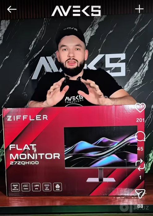 Ziffler QHD Ips Yangi Monitor sotiladi.