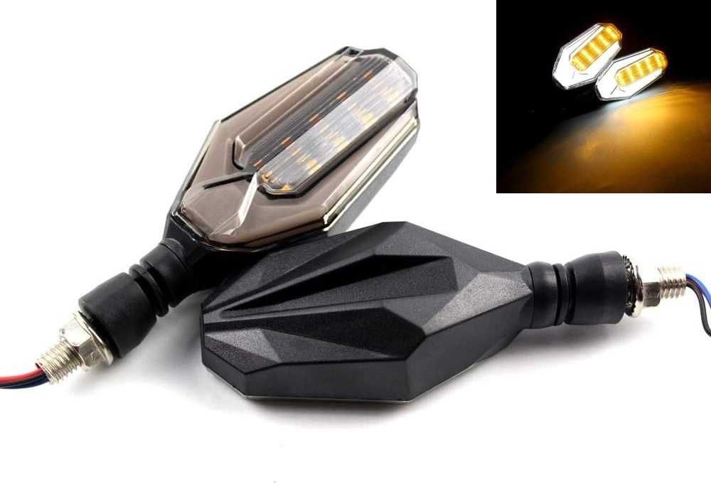 Универсални LED мигачи за Мотор с дневни светлини - 2 броя.