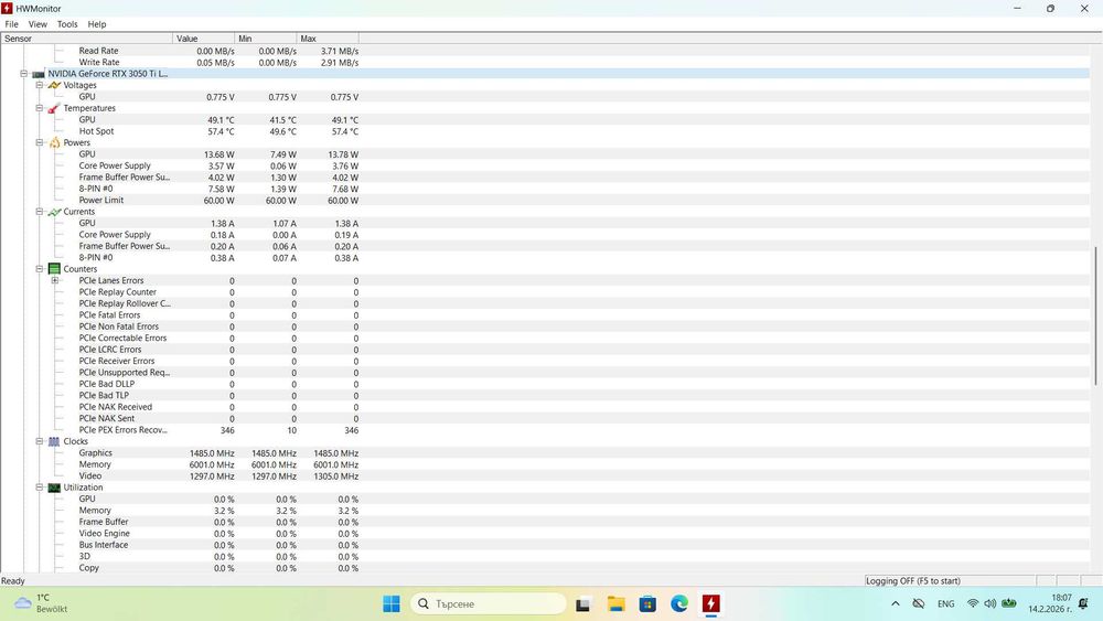 Геймърски Лаптоп | RTX 3050 TI | Ryzen 5 5600H | 16GB RAM |  165Hz