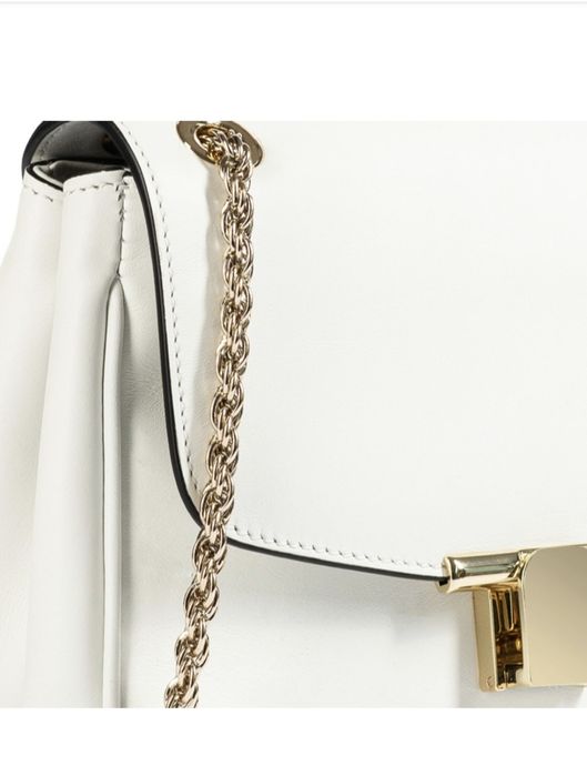 Geanta damă din piele alba