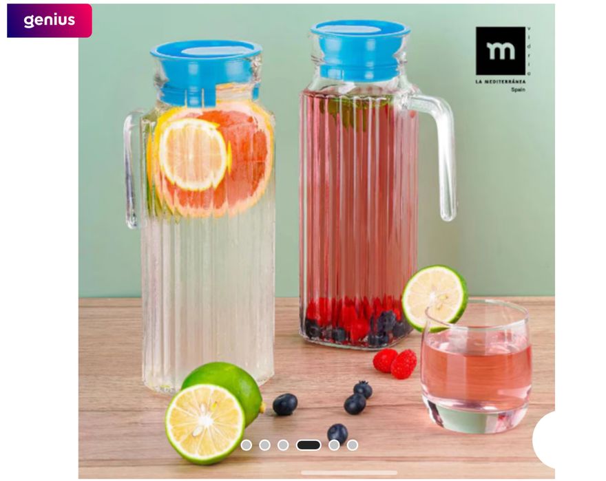 Carafa 1 Litru de sticla set 2 bucati