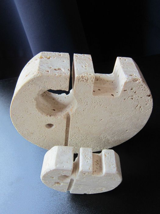 cadou rar arta Elefanti by Enzo Mari travertin Fratelli Mannelli  1970