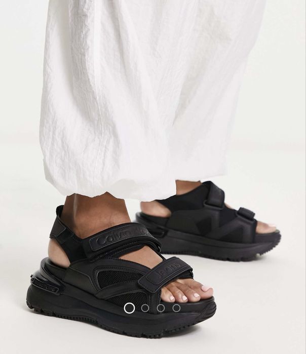 Calvin Klein Jeans chunky sandals in black