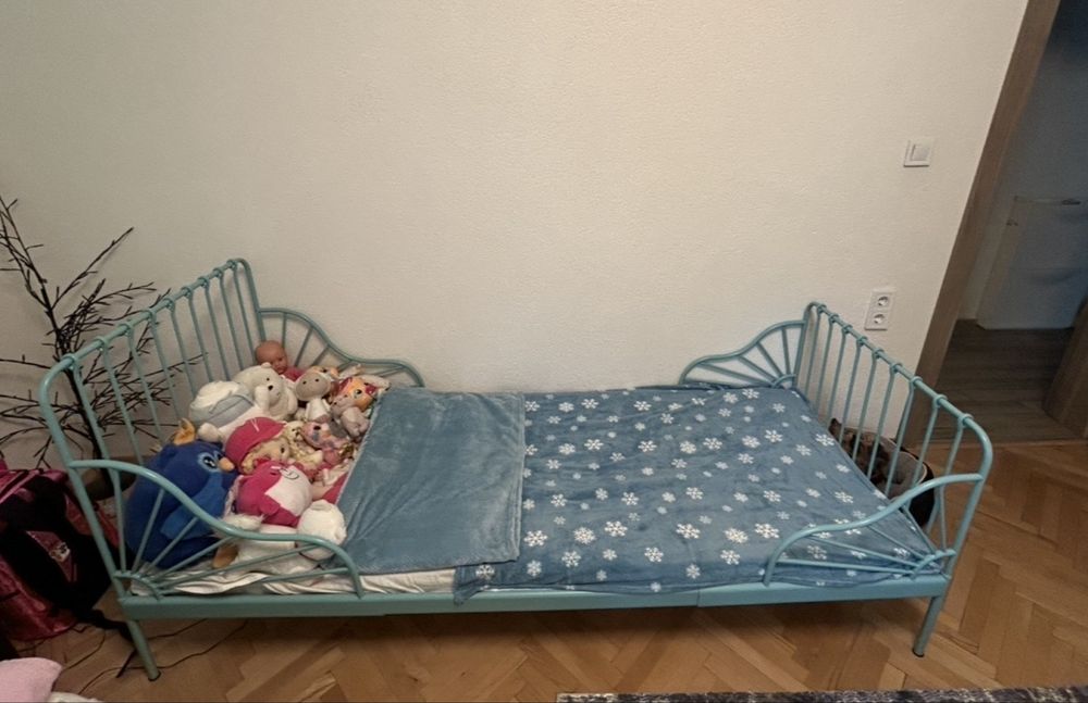Детско разтегателно легло IKEA MINNEN (Икеа Минен) – тюркоазено / синьо