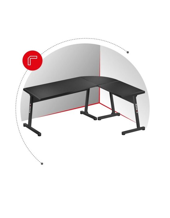 Birou gaming Hero6.0, Pentru Colț, Negru