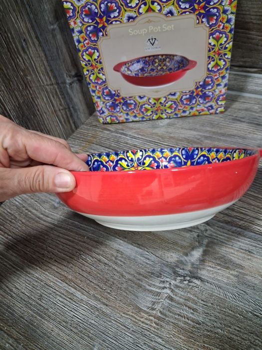 Супница керамика с ручками