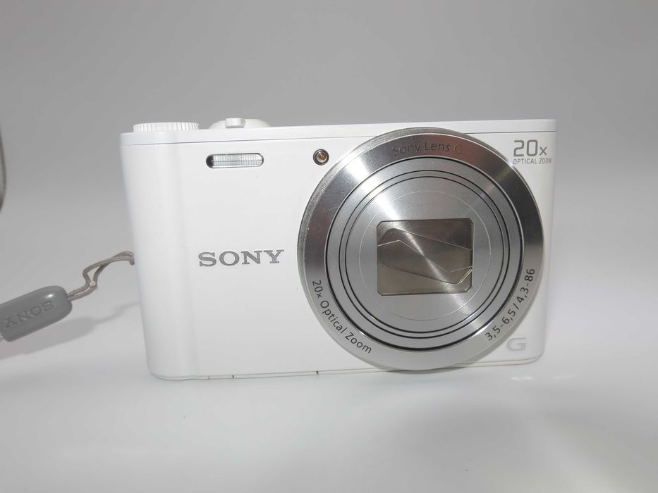 Sony Cyber-Shot W350 ултра компактен цифорв фотоапарат, дигитална камера в бял цвят, FULL HD видео, 20х оптичен зум, като НОВА, работи отлично!