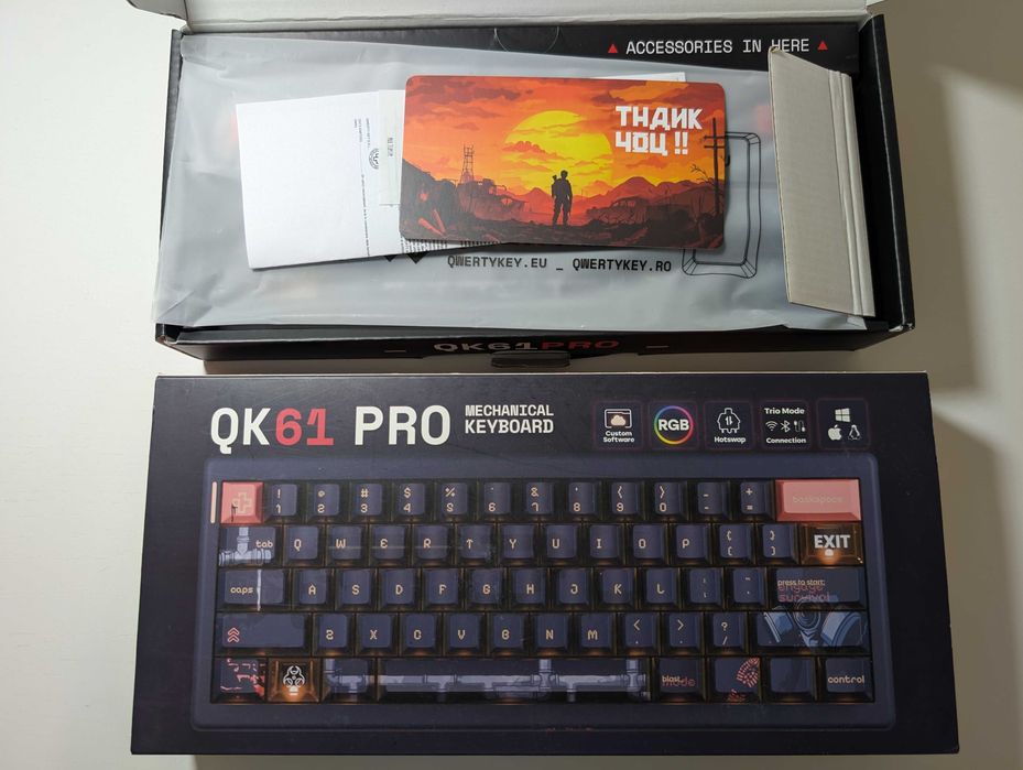 Tastatură mecanică QwertyKey QK61 Pro Fallout – Wireless RGB