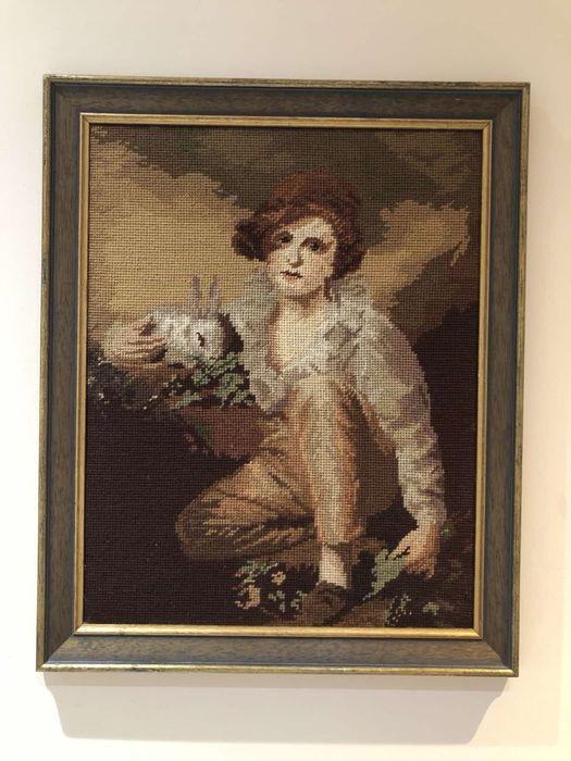 Гоблен момче със зайче