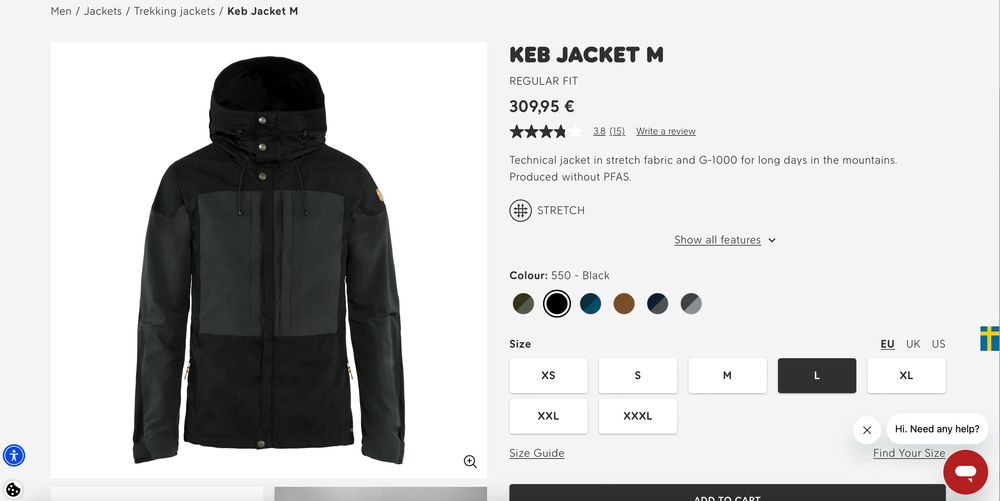Jacheta Fjallraven Keb Jacket M marimea L