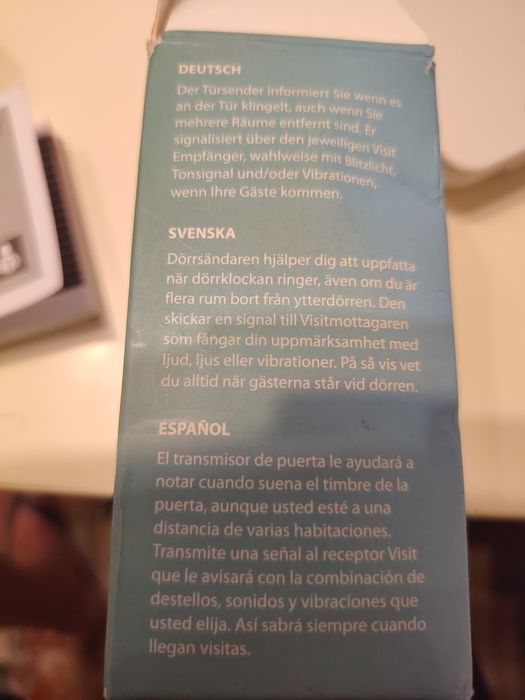 Vând transmitator wirelles pentru sonerie nou