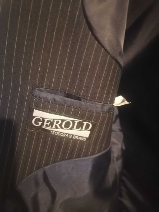 Мъжко Черно Сако на Райета Gerold • 100% Вълна • Размер 54 (XL) • Teodora's Brand