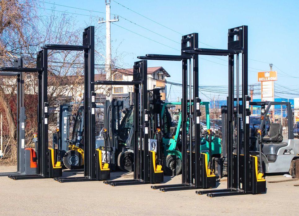 Transpalet electric cu catarg stivuitor electric rate finantare