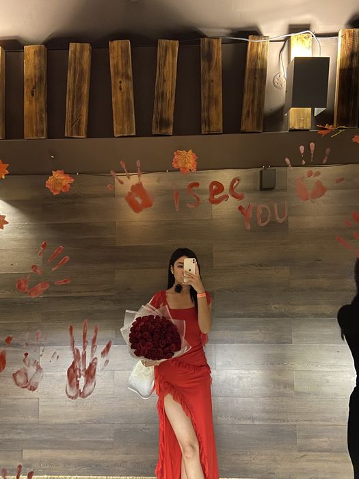 Вечерний  Платье красный 42/44