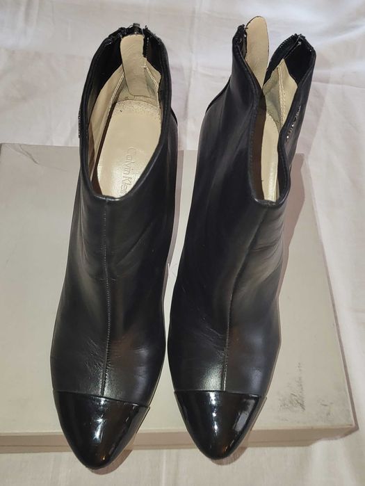 CALVIN KLEIN , ZARA кубинки / боти от естествена кожа 37,5- 38