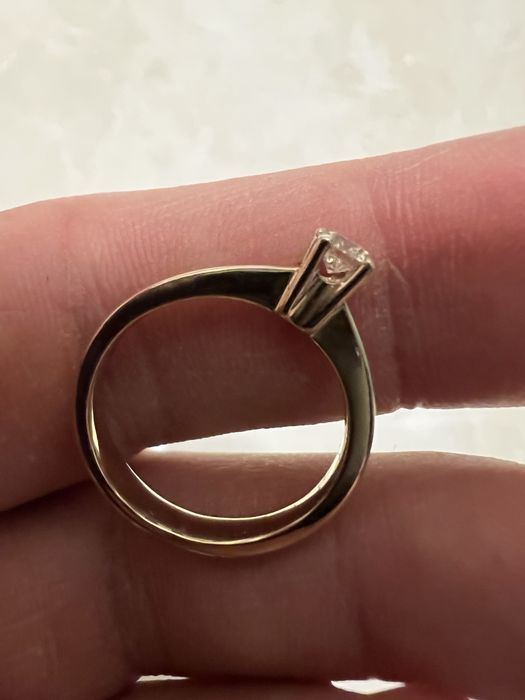 Годежен пръстен с Диамант и Бяло злато 18k