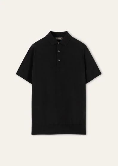 Loro Piana polo shirt wool black