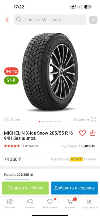 Зимние Шины Мишлен  205 55 r16