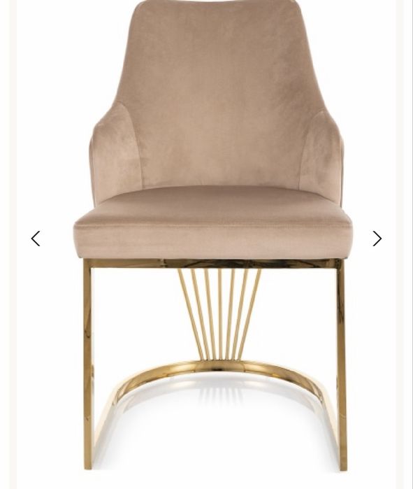 6 scaune luxury bej cu auriu