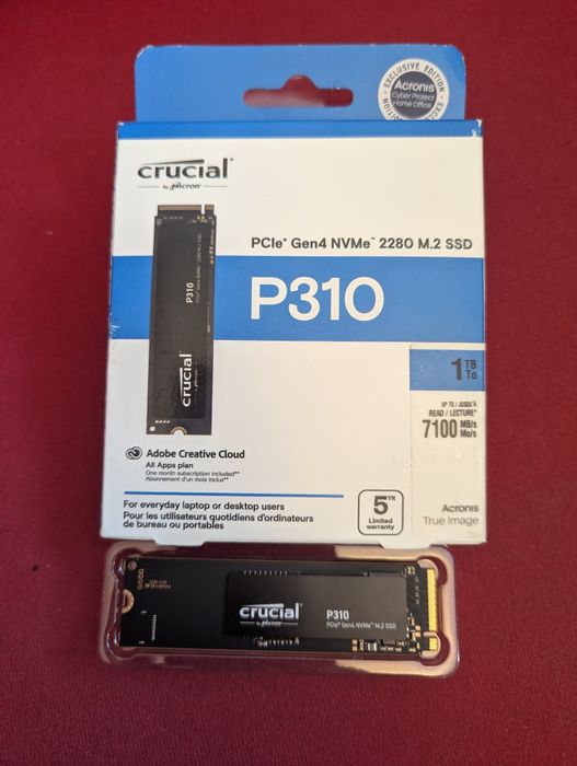 НОВ | 1TB Crucial P310 | NVMe SSD диск Gen4 | скорост до 7100 MB/s