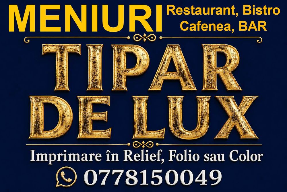 Grafica si tipar Meniuri Restaurant Nunta, Botez, Cununii.