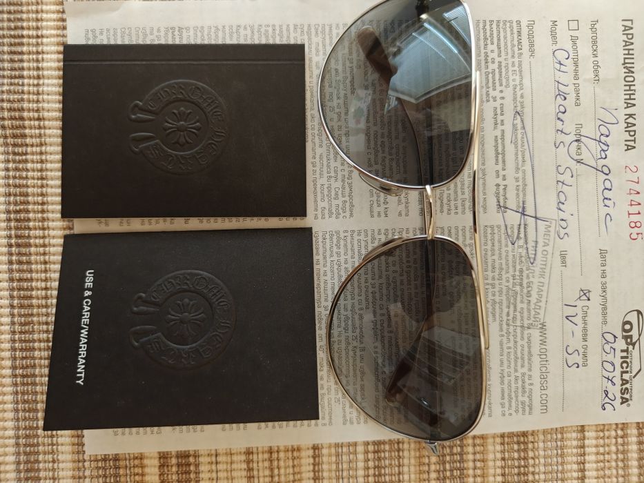 Очила Chrome hearts чисто нови закупени от Opticlasa на05.07.26г.