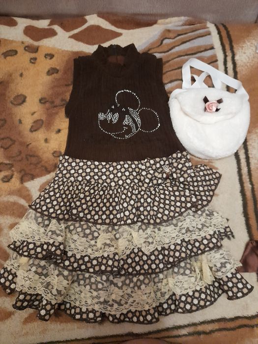 Комплект платье, накидка и сумочка