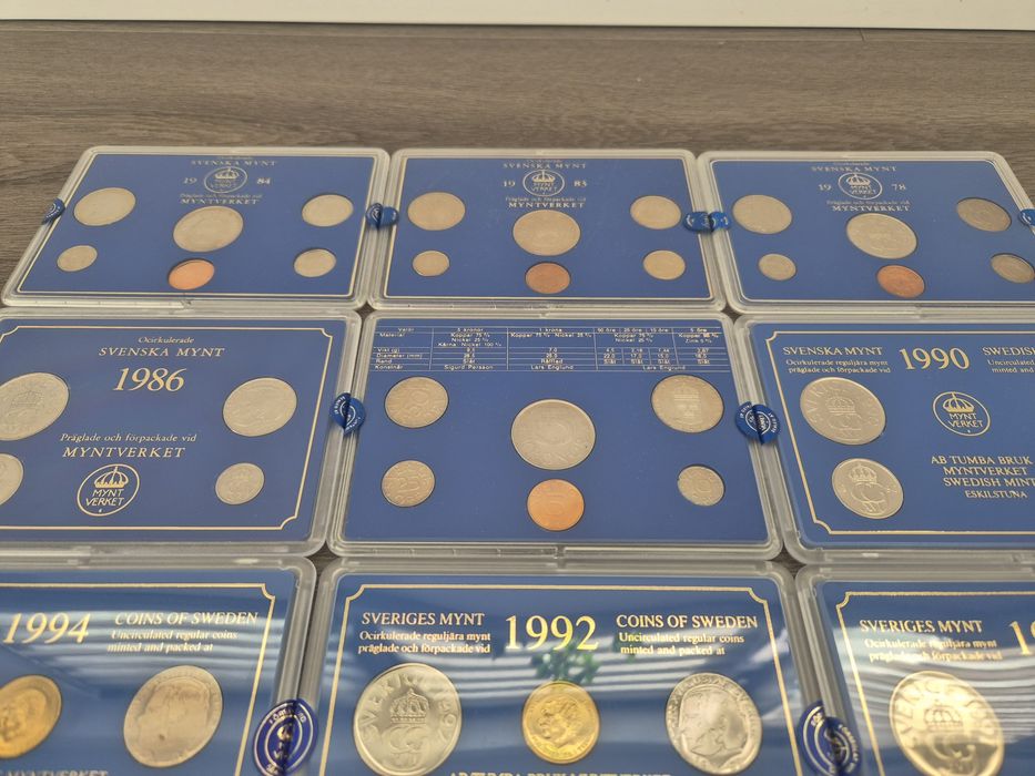 Set monede Coroane Suedia Kronor UNC