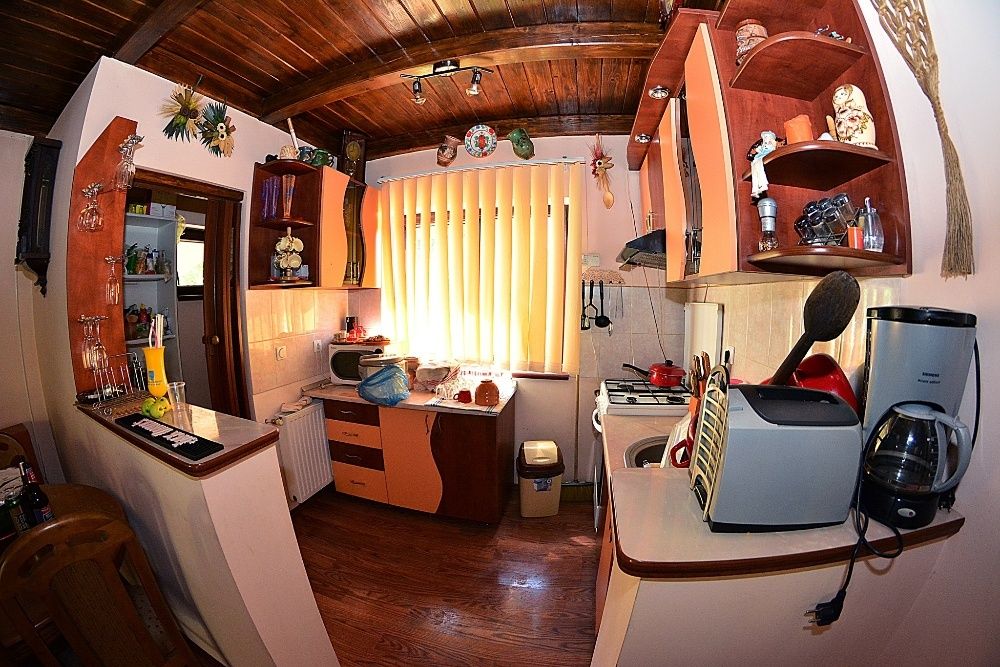 Cabana de inchiriat cu piscina si ciubar din lemn