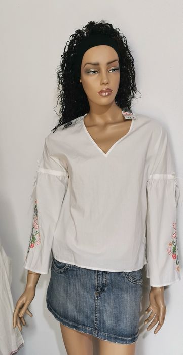 Bluza Primark, India alba cu broderie