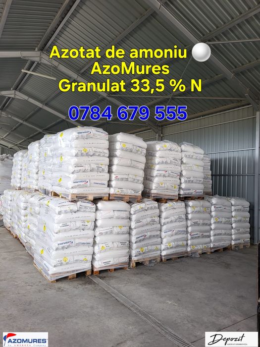 Azot Azotat de amoniu 33,5% N , Granulație Mare origine Grecia bigbag 600kg