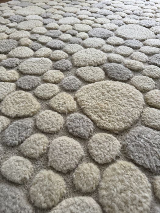 Covor modern, pufos, crem/bej 200x140cm