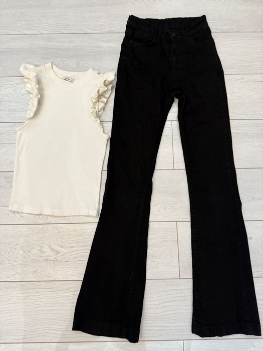 Джинсы клеш черные